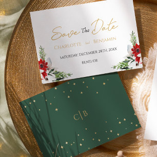 Save The Date Mariage de Noël classique simple