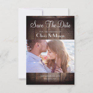 Save The Date Mariage de palette en bois rustique - Enregistrer