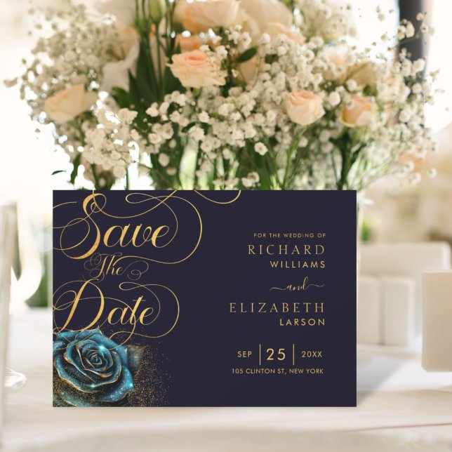 Save The Date Mariage de Parties scintillant Rose gothique foncé (Créateur téléchargé)