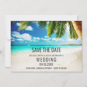 Save The Date Mariage de plage de destination tropicale