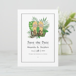 Save The Date Mariage de plage d'été Aloha Enregistrez la date