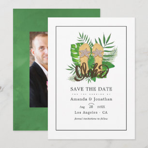 Save The Date Mariage de plage d'été Aloha Enregistrez la date