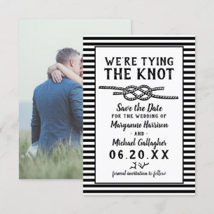 Save The Date Mariage de plage Lier le noeud Grandes lignes mode