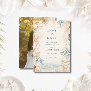 Save The Date Mariage de plage photo élégant sur la côte