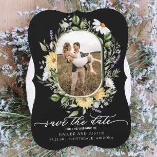 Save The Date Mariage de printemps Fleur sauvage coloré Floral t