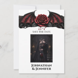 Save The Date Mariage de romance sombre gothique vampire de nuit