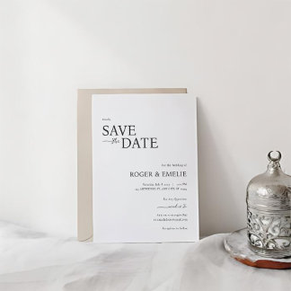 Save The Date Mariage de script classique élégant Enregistrer la