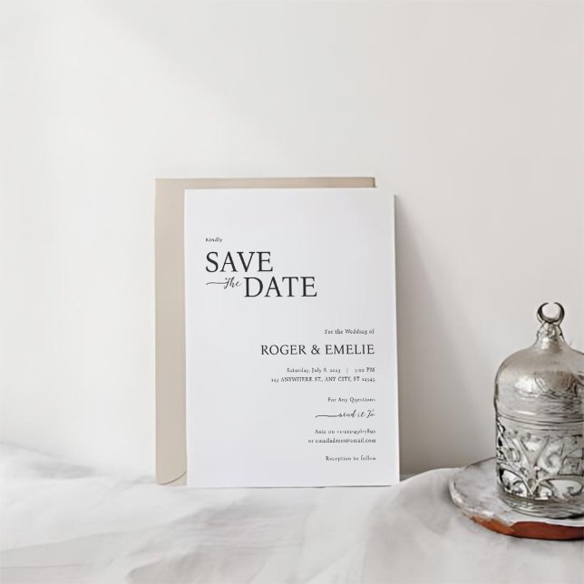 Save The Date Mariage de script classique élégant Enregistrer la (Créateur téléchargé)