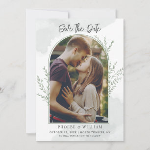 Save The Date Mariage de script d'arc photo moderne