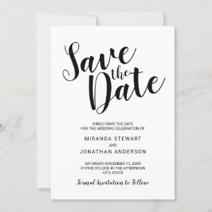 Save The Date Mariage de script moderne