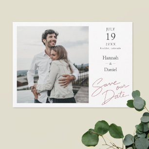 Save The Date Mariage de script moderne simple et élégant
