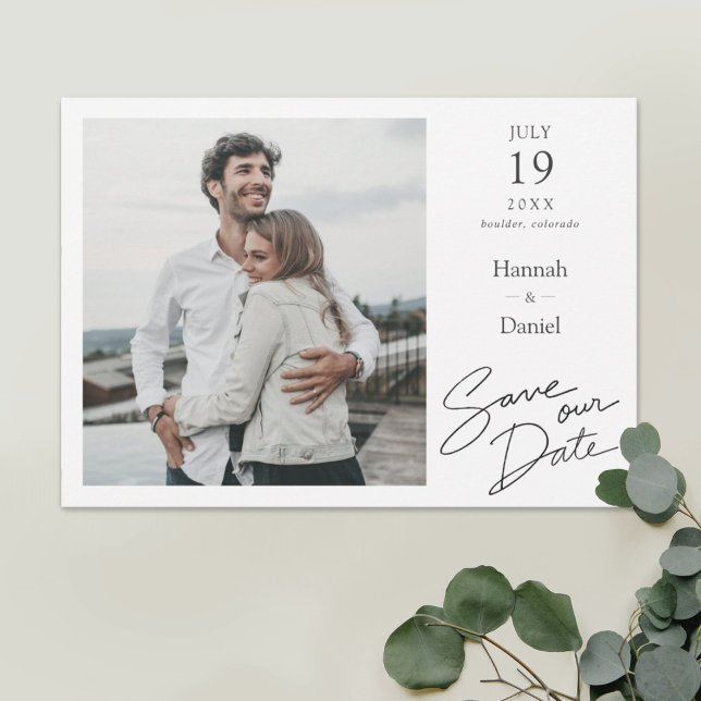 Save The Date Mariage de script moderne simple et élégant (Créateur téléchargé)