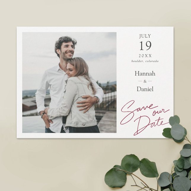 Save The Date Mariage de script moderne simple et élégant (Créateur téléchargé)
