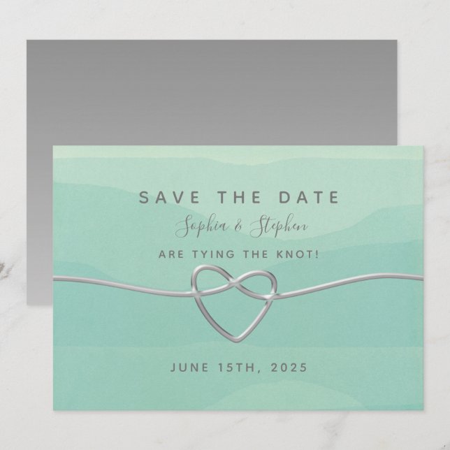 Save The Date Mariage de script moderne simple et élégant (Devant / Derrière)