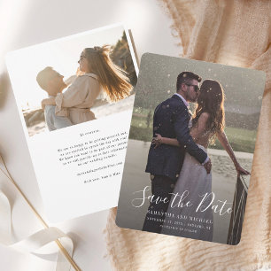 Save The Date Mariage de script photo moderne