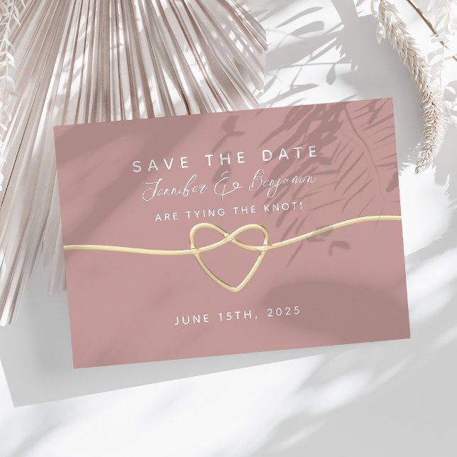 Save The Date Mariage de script Rose Dusty (Créateur téléchargé)
