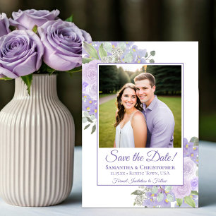 Save The Date Mariage de style bohème chic floral aquarelle lava