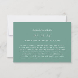 Save The Date Mariage de succursale simple RSVP en ligne et cart