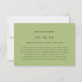 Save The Date Mariage de succursale simple RSVP en ligne et cart