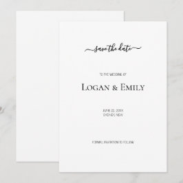 Save The Date Mariage de texte minimaliste moderne enregistrer l