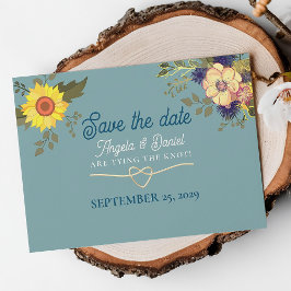 Save The Date Mariage de tournesol Boho
