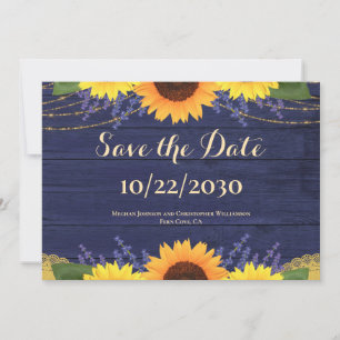 Save The Date Mariage de tournesol de la Marine Russe