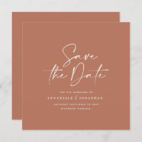 mariage de typographie décontracté script terracot