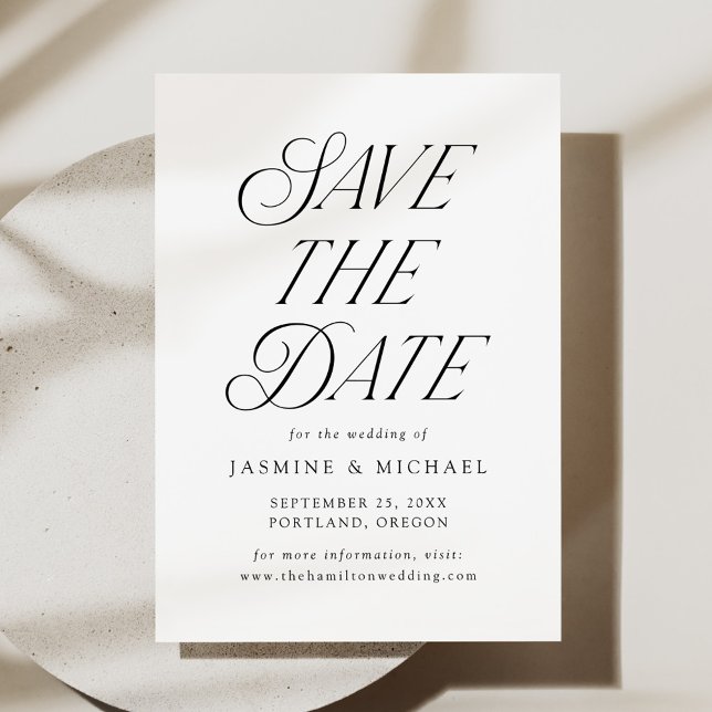 Save The Date Mariage de typographie moderne et élégant (Créateur téléchargé)