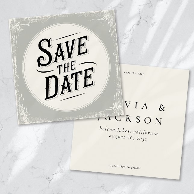 Save The Date Mariage de typographie rustique (Créateur téléchargé)