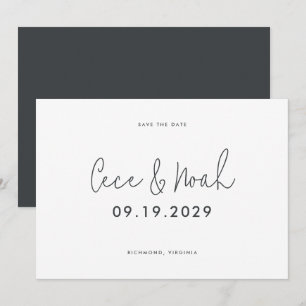 Save The Date Mariage de typographie simple et moderne élégant
