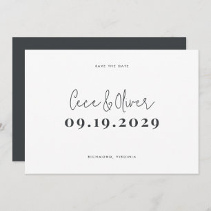 Save The Date Mariage de typographie simple et moderne enregistr
