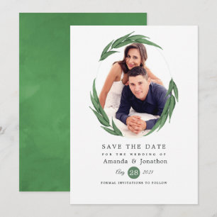 Save The Date Mariage de verdure forestière
