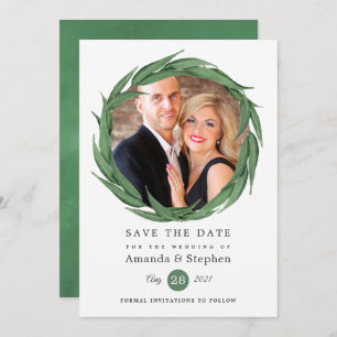 Save The Date Mariage de verdure forestière