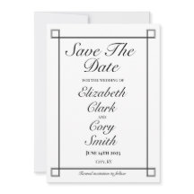 Mariage d'élégance minimaliste simple noir et blan