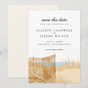 Save The Date Mariage des dunes de sable de plage Sauvegarder la