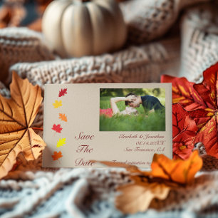 Save The Date Mariage des feuilles automnales