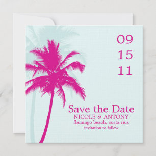 Save The Date Mariage des palmiers Enregistrer la date