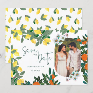 Save The Date Mariage d'été au citron Italie