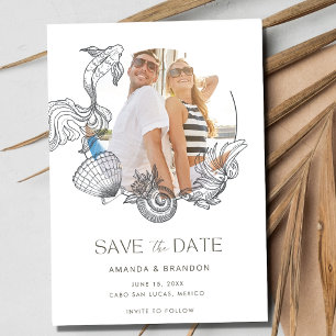 Save The Date Mariage d'été sur la plage - Enregistrez la date