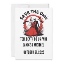 Mariage d'Halloween Enregistrer la date