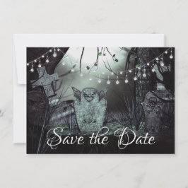 Save The Date Mariage d'Halloween gothique du cimetière