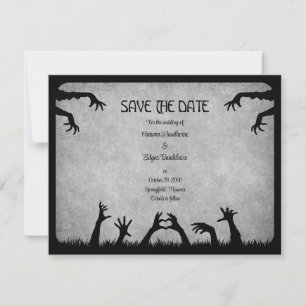 Save The Date Mariage d'Halloween Zombie Horreur