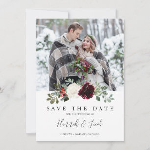 Save The Date Mariage d'hiver de Noël élégant
