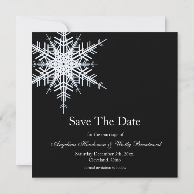 Save The Date Mariage d'hiver Enregistrer la date (Devant)