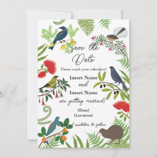 Save The Date Mariage d'oiseaux néo-zélandais