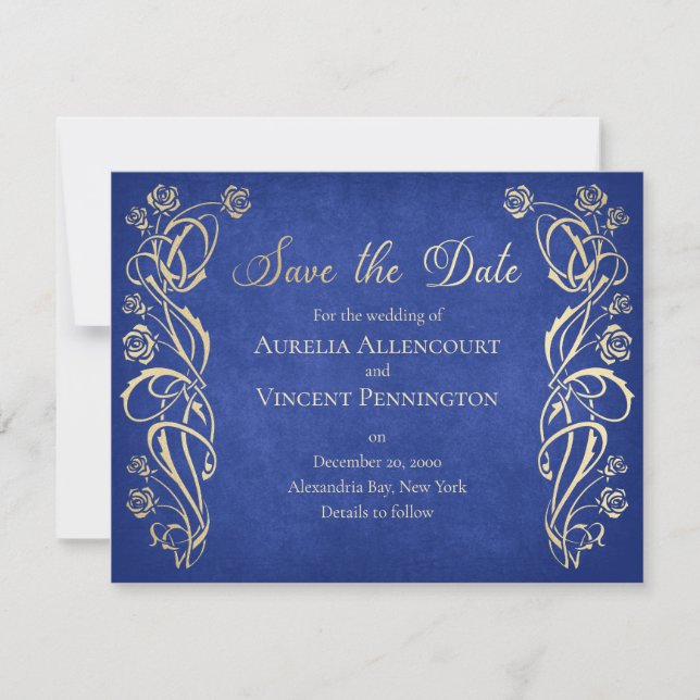 Save The Date Mariage du château Rose enchanté (Devant)