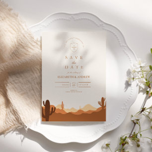 Save The Date Mariage du désert de Sunset Cactus