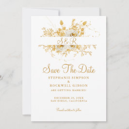 Save The Date Mariage du nom de la chambre de mariée Monogramme