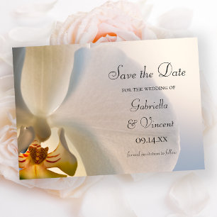 Save The Date Mariage Elégance Orchidée Blanche Enregistrer la d