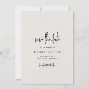Save The Date Mariage Élégant Beige Intemporel